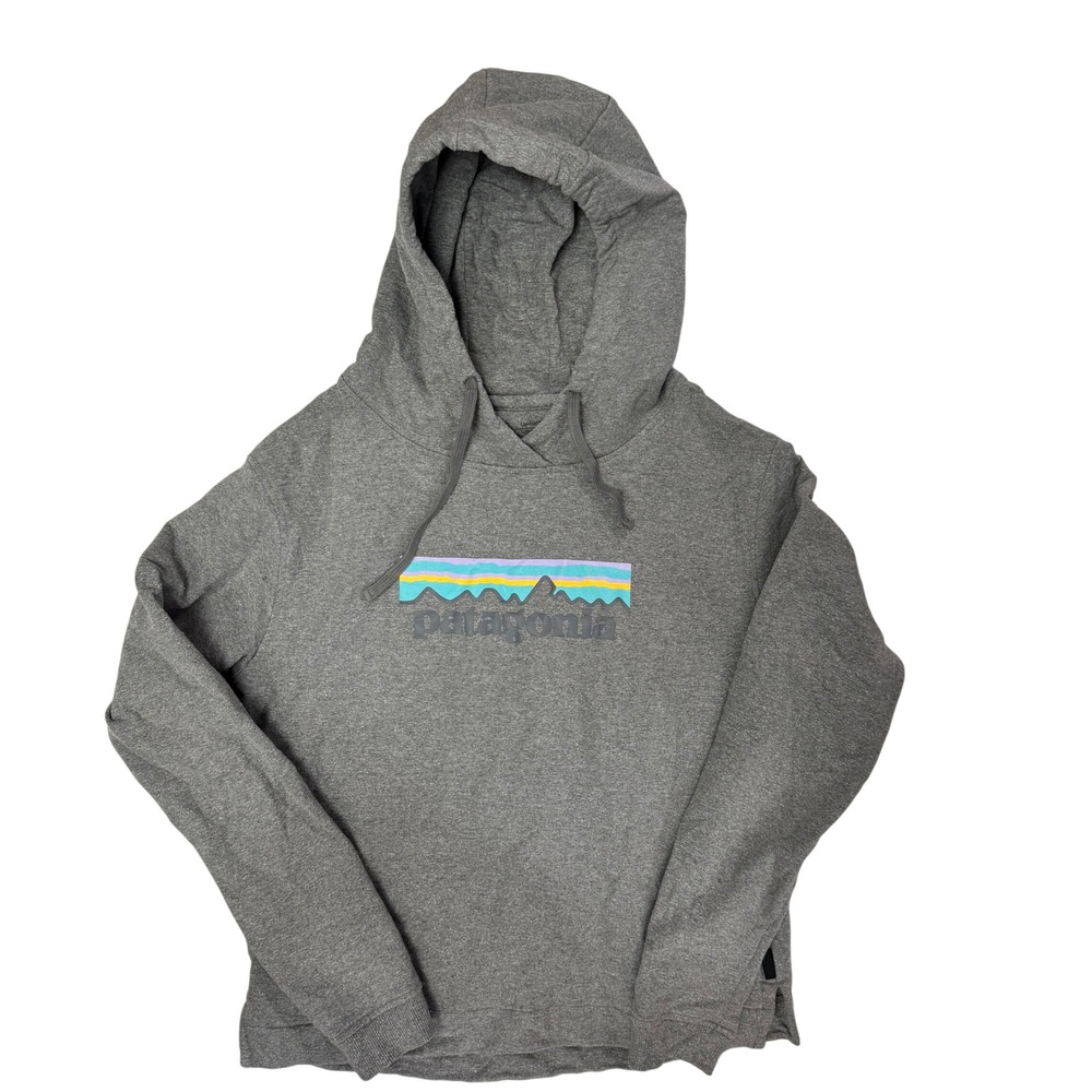 Patagonia Womens Pastel P-6 Logo Uprisal Hoody Grey Fleece Medium